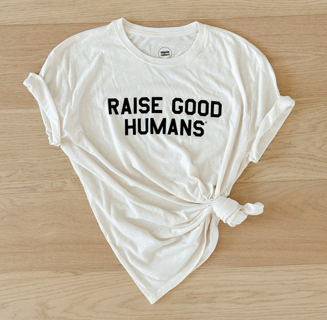 Raise Good Humans® Crewneck T-Shirt – Cream
