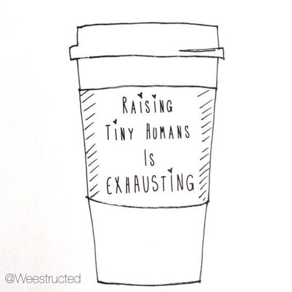 "Raising Tiny Humans is Exhausting®" Mug - Hold the Cream - Mom Culture