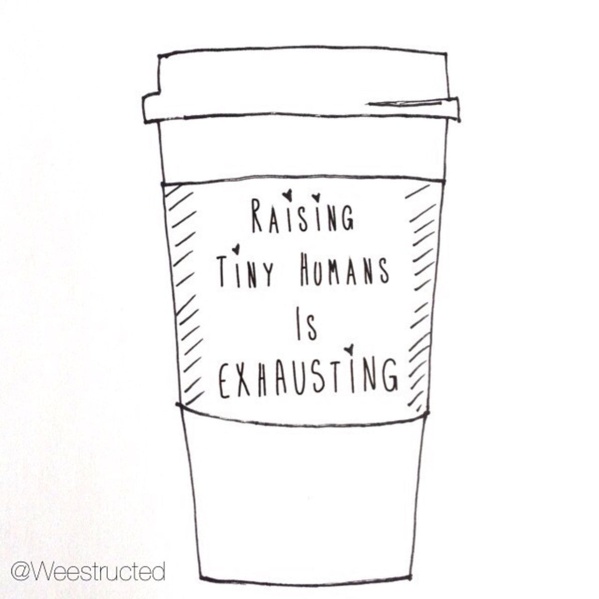 "Raising Tiny Humans is Exhausting®" Mug - Hold the Cream - Mom Culture