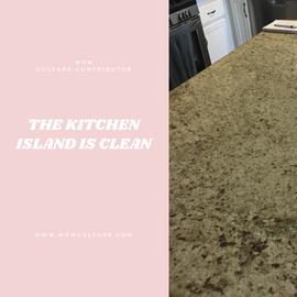 The Kitchen Island is Clean