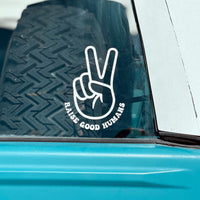 Raise Good Humans® Peace Sign Car Window Decal