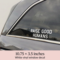 Lettering decal with brand-pink caption bar
