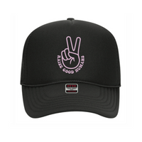 Raise Good Humans® Peace Sign Trucker Hat | Mom Hat
