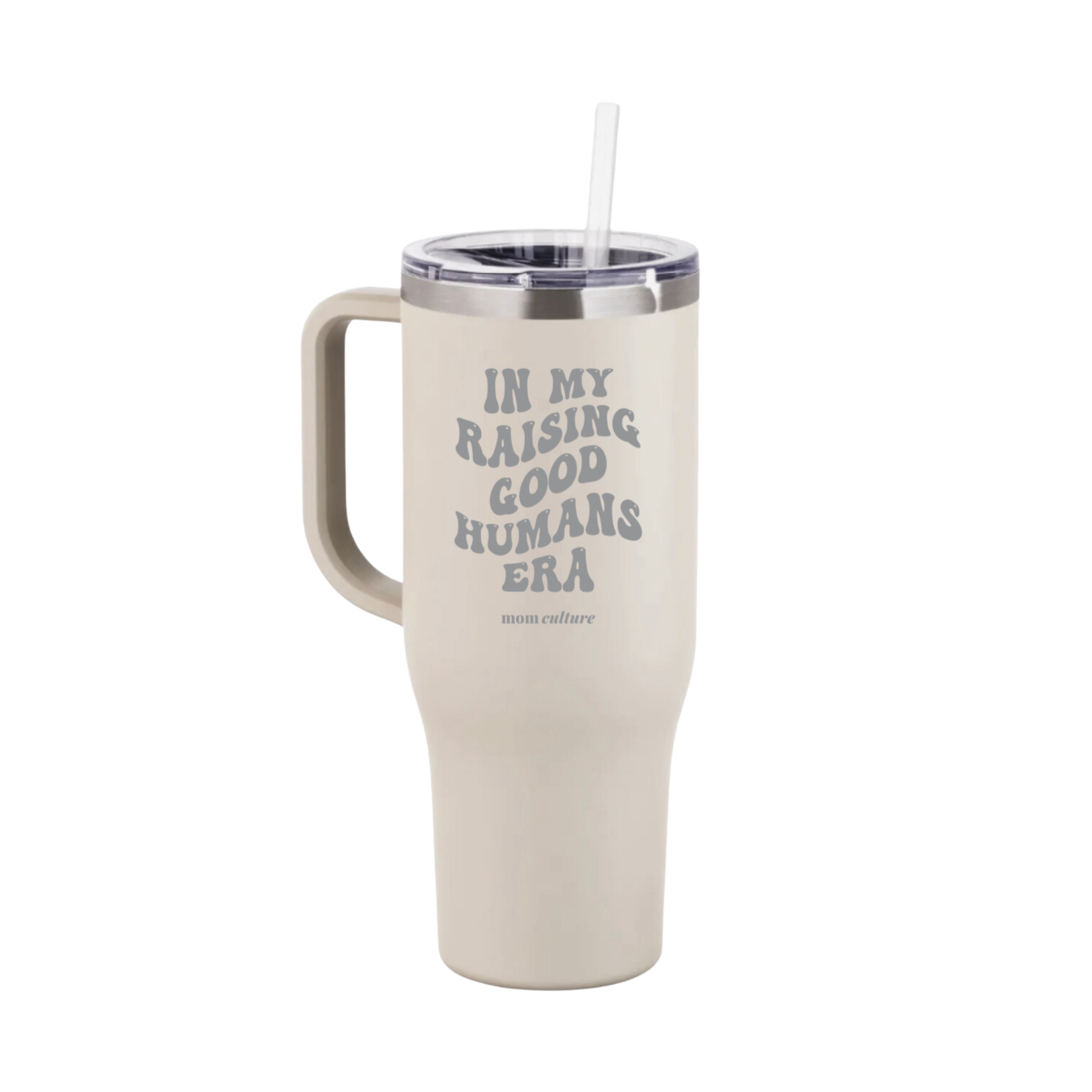 Mama Coffee Tumbler with stainless steel straw