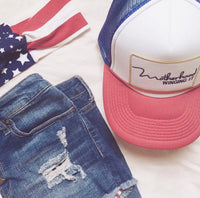 Motherhood Winging It™ Trucker Hat – Red, White & Blue