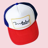 Motherhood Winging It™ Trucker Hat – Red, White & Blue